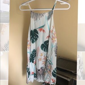 Umgee Palm Print Swing Dress